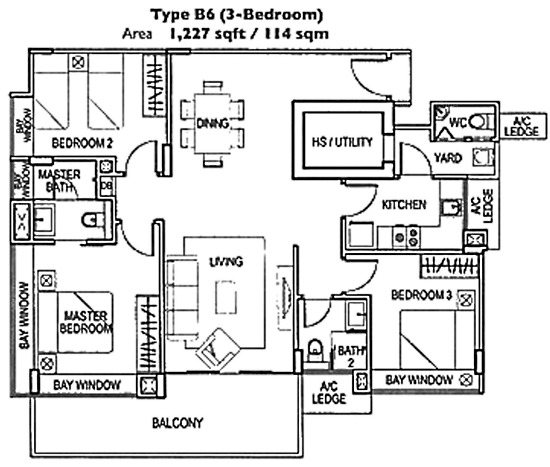 Atrium Residences (D14), Apartment #2517